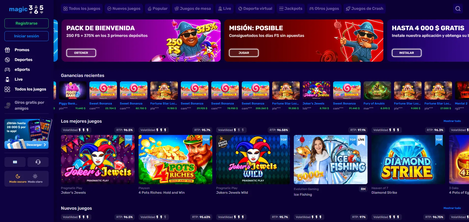 Vista previa de Magic365 Casino